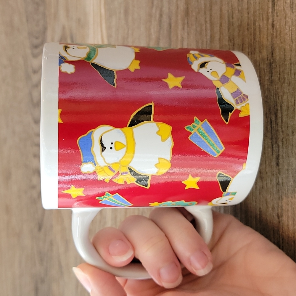 MerryBrite Christmas Penguin mug